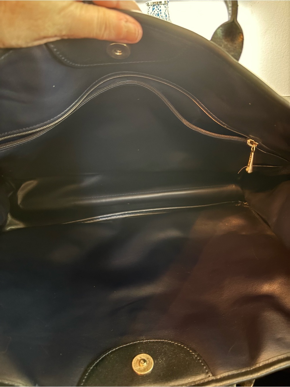 Rare Archival Vintage Longchamp Roseau Large Leather Tote Bag - As Is - Picture 10 of 16